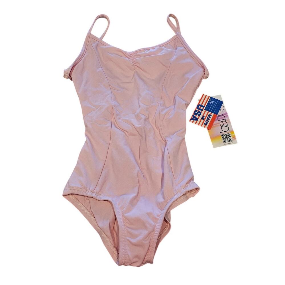 Baltogs Little Girls Sz 6/7 Light Pink Dance Ballet Leotard Cami Cinch NEW